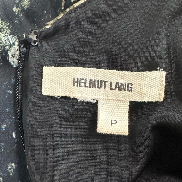 Helmut Lang Stretch Silk Raven Print Sateen Twisted Waist Sleeveless Top - Picture 10 of 13